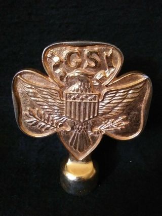 Vintage Girl Scout Flag Pole Staff Top Topper End Finial