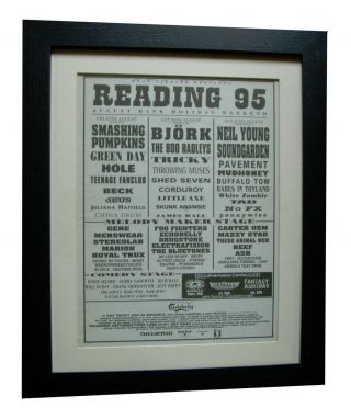 Reading Festival,  1995,  Rock,  Poster,  Ad,  Framed,  Express Global Ship,  Tickets