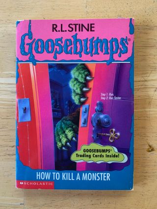 Vintage Goosebumps How To Kill A Monster Paperback Book,  R.  L.  Stein 1996