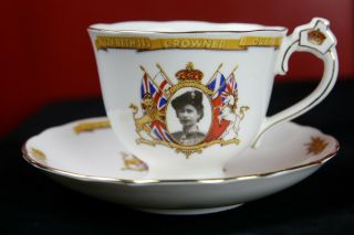 Queen Elizabeth Coronation Tea Cup & Saucer Radfords Bone China,  England