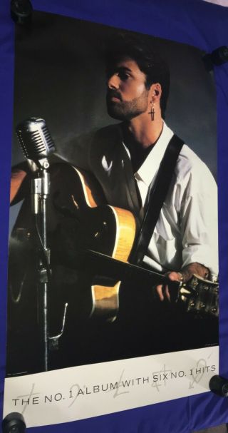 Vintage 1988 George Michael (wham) Faith Giant Promo Poster Nrmint 24x41