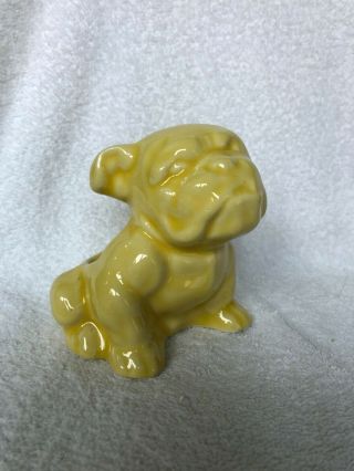Vintage Morton Pottery Yellow Bulldog Planter