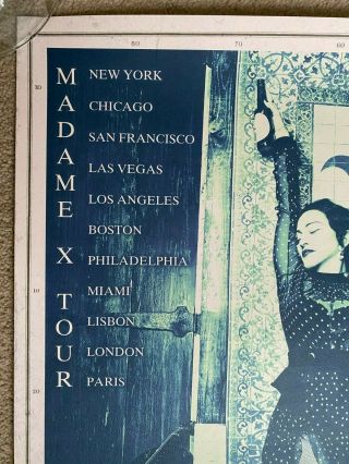 MADONNA MADAME X OFFICIAL WORLD TOUR POSTER BN&M 2