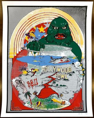 Phish Poster Hollywood Bowl California Summer Tour 2011 Lex Lugor Very Rare