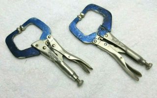 Vintage Vise - Grip Petersen Dewitt Clamp Locking Pliers Model 6r Usa (set Of 2)