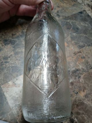 Vintage Coca Cola 10oz Clear Glass Bottle