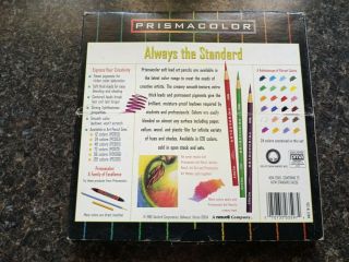Vintage 1996 Prismacolor Art Pencils 24 Color Full Set Soft Lead Sanford PC953 2