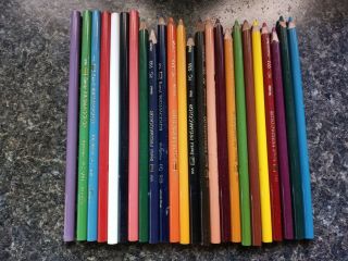 Vintage 1996 Prismacolor Art Pencils 24 Color Full Set Soft Lead Sanford PC953 3