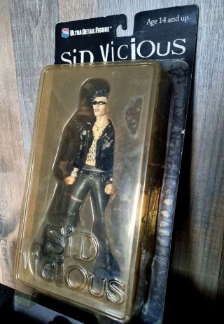 Collectible Medicom Sid Vicious Sex Pistols Figure Doll Rare With Sunglasses