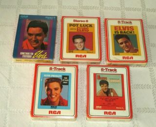 5 - Vintage Elvis Presley - Rca Stereo 8 - Track Tapes - Factory - Un - Record