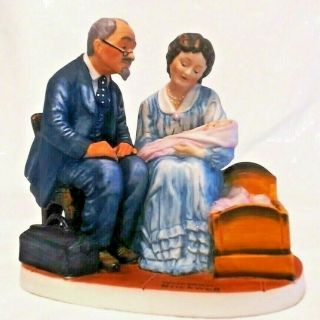 Vintage Norman Rockwell Cradle Of Love Figurine,  1981 Lynell Market Inc,  Japan