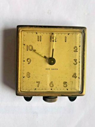 Vtg.  Haven Small Square Clock With Attached Stand For Repair Or Parts
