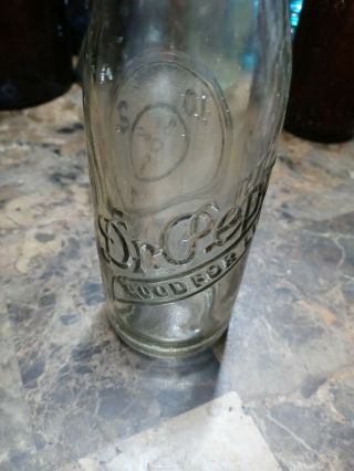Vintage Dr.  Pepper 10 - 2 - 4 Good For Life Soda Drink Clear 6 1/2 Oz.  Bottle