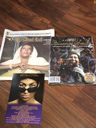 Aretha Louise Franklin Queen Of Soul Funeral Card Final Call All Hail Tribute Cd
