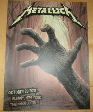 Metallica Concert Tour Poster Albany 10 - 29 - 18 2018 Jonathan Wayshak Show