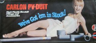 Vintage Carlon Conduit Poster Featuring Goldie Hawn,  1970 
