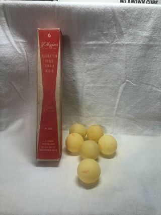 Vintage Jc Higgins Sears Regulation Table Tennis Balls No.  2543 Box