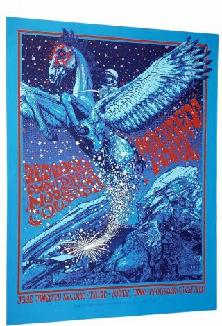 Widespread Panic Poster Red Rocks 2018 Jt Lucchesi Home Team 528/650 Signd 18x24