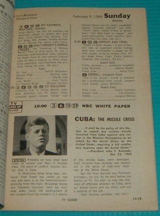 1964 TV GUIDE HISTORIC EVENT THE BEATLES on ED SULLIVAN SHOW American Tv Debut 3