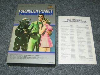 Forbidden Planet Vhs 1983 Classic 50s 1956 Sci Fi Mgm/ua Big Book Box Mv600041