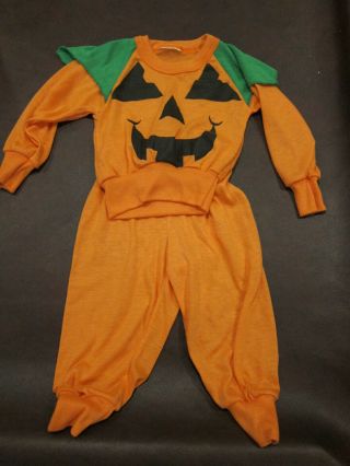 Vintage 1980s Halloween Pajamas Jack O 