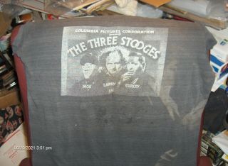 Vintage 3 Stooges T Shirt - Size Xl - Black - Cut Off Sleeves - 25 Years Old