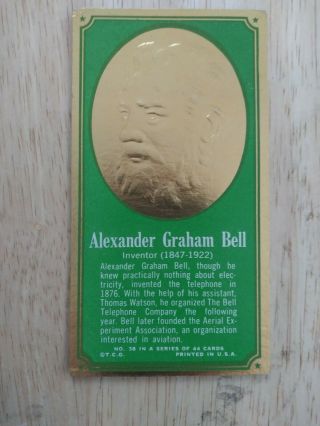 Vintage 1965 Topps Alexander Graham Bell Presidents And Famous Americans Beauty