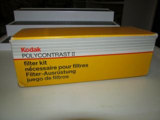 Vintage Kodak Polycontrast Ii Filter Kit Set Cat 350 - 7498 W/instructions