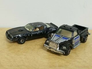 Vintage Yatming Black Pontiac Firebird Trans Am 1060 1/64 Diecast & Truck 1607
