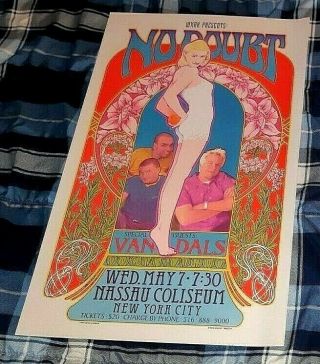 No Doubt Concert Poster Bob Masse May 7th,  1997 Nassau Coliseum Wow