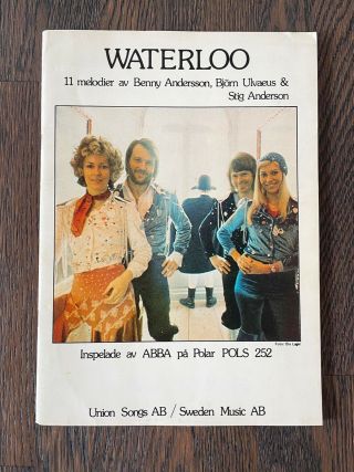 Abba Waterloo - 1974 Folio Book Hard To Find