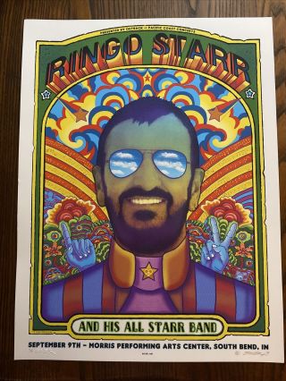 Ringo Starr & His All Star Band 2018 Poster South Bend In Concert Tour By Emek