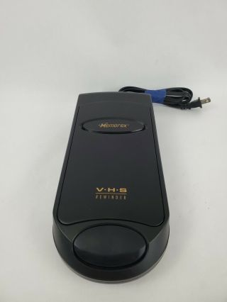 Memorex Vhs Video Cassette Tape Rewinder Black Mr110 Vintage Fully Functional