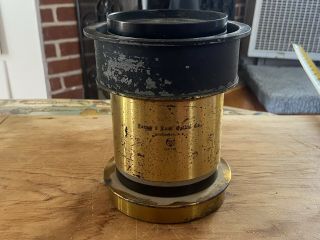 Vintage Brass Bausch And Lomb Projector Lens