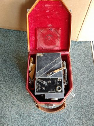 Vintage Kodak Cine Special Camera In Case W/ Many Lenses