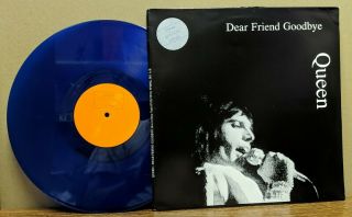 Queen Boot Lp Dear Friend Goodbye Usa 1976 Blue Vinyl L.  E.  83/150 Tfmml001 Rare