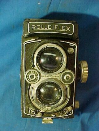 Vintage Rolleiflex 3.  5b Tlr Medium Format Camera 1:3.  5 F=75mm Parts Restoration