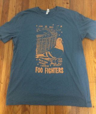 Foo Fighters Pigeon T Shirt Xl Msg Nyc 6/20/2021 Grohl Madison Square Garden