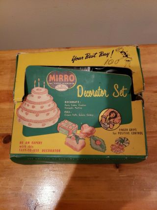 Mirro Cake Decorating Kit Set Baking Cooking Kitchen Vintage 1953