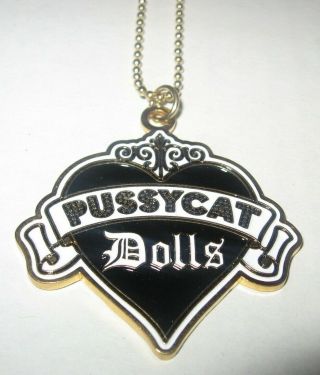 Rare Pussycat Dolls Promotional Metal Necklace Heart Logo Girl Group