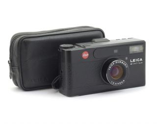Leica Minilux 35mm Rangefinder Film Camera With Summarit 40mm F2.  4 Black