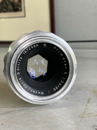 Meyer Optik Gorlitz Primotar E 80mm F/3.  5 Pentacon Six Lens
