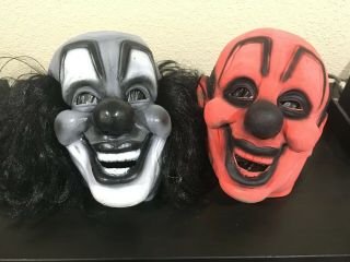 West Germany Clown Masks Two Grey Black Rudel Uv Red Perfectugly Slipknot Shawn