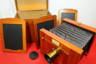 Rochester Optical Co,  5x7 Model View Camera Set With Plate Holders,