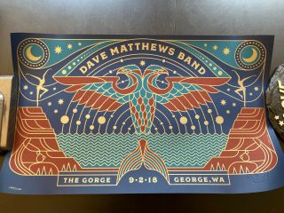 Dave Matthews Band Poster_the Gorge 9.  2.  18_gorgeous Design_ 1350 Of 1700