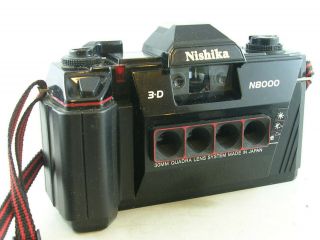 Vintage Nishika 3 - D N8000 30mm Quadra Lens System 35mm Stereo Camera
