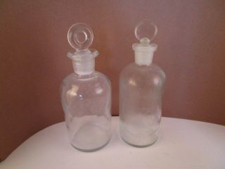 Vintage Clear Glass Apothecary Jars Bottles Tcw Co