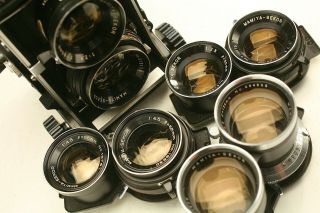 Vintage Mamiya C330 Tlr Twin Lens Reflex Camera Finder Lenses Rolleiflex