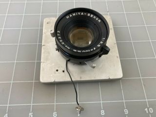 Mamiya - Sekor 100mm F/3.  5 Lens Seiko Shutter On Graflex Board