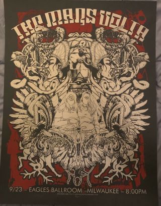 The Mars Volta Concert Poster Eagles Ballroom Milwaukee.